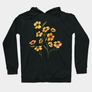 Yellow Flowers Watercolour Hoodie